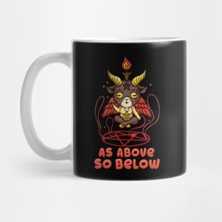 As Above So Below - Cute Satanic Baphomet T-Shirt Mug